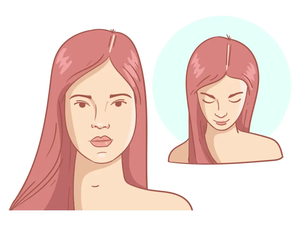 Отступающая линия волос + небольшая коронка